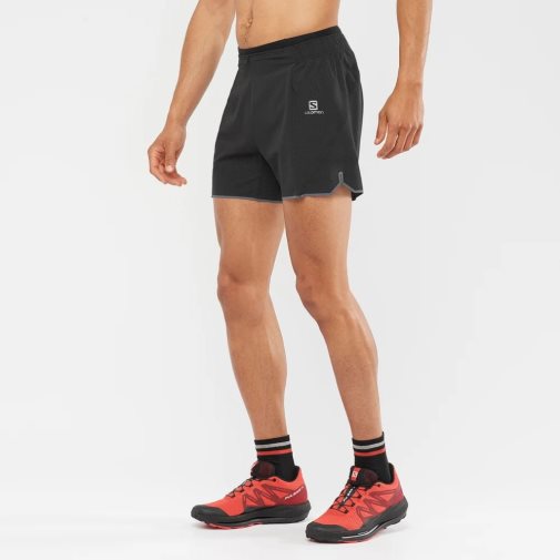 Black Salomon Sense Aero 5'' Men's Shorts | IE PL0391